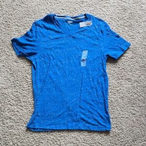 Old Navy Men’s V-Neck Short Sleeve Shirt in Royal Blue Speckle
